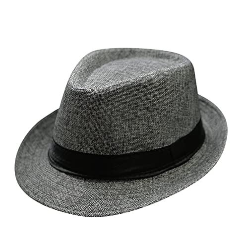 pvucpot Fedora Damen Panamahut Herren Strohhut im Trilby-Look Sommerhut Verschiedene Größen Strandhut Leicht Sommerhut Leichter von pvucpot