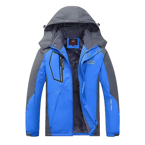 pvucpot Herren Regenjacke - wasserdichte, atmunsgaktive Outdoorjacke - Wassersäule: 20.000 mm Softshelljacke Funktionsjacke Fahrradjacke mit 3M Reflektoren Regenjacke von pvucpot