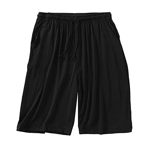 pvucpot Herren Schlafanzughosen Kurz Pyjamahose Sommer Nachtwäsche Shorts Pyjamahose von pvucpot