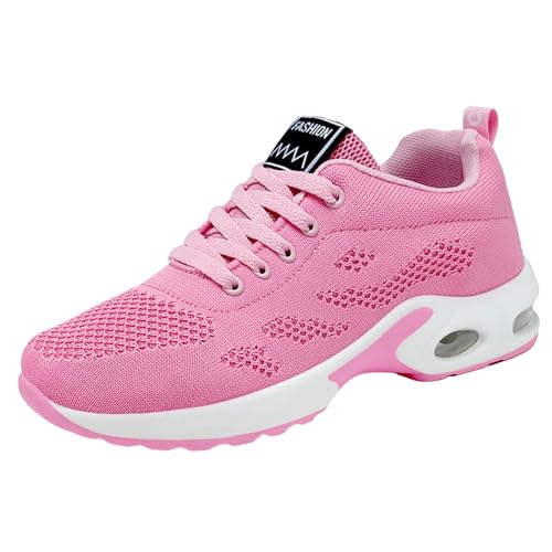 pvucpot Laufschuhe Damen Sportschuhe Luftpolster Turnschuhe rutschfeste Straßenlaufschuhe Sneaker Joggingschuhe Walkingschuhe Fitness Schuhe Schwarz Rosa Rot Orange Lila Basic von pvucpot