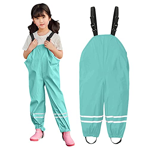 pvucpot Regenhose Kinder Outdoor Wasserdicht Strapazierfähig Atmungsaktiv Jungen Mädchen Überziehhose Leicht Matschhose Ungefüttert Dünne Regenlatzhose Regenhose Kinder Outdoorhose Rain Pants von pvucpot