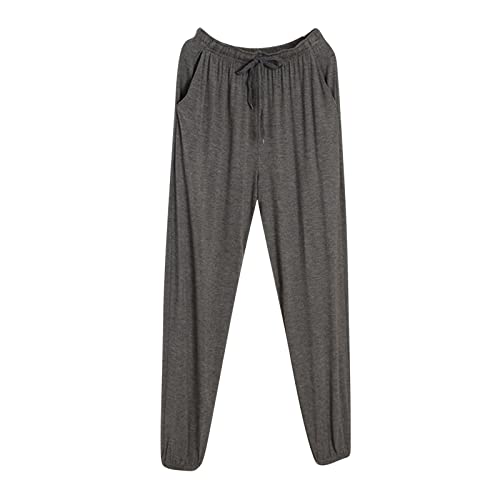 pvucpot Schlafanzughose Herren Lang mit Bündchen Einfarbige Pyjamahose für Männer Schlafhose Haushose Freizeithose mit Knopfleiste Pyjamahose pvucpot Schlafanzughose Herren Lang mit Bündchen Einfarbige Pyjamahose für Männer Schlafhose Haushose Freizeithose mit Knopfleiste Pyjamahose von pvucpot