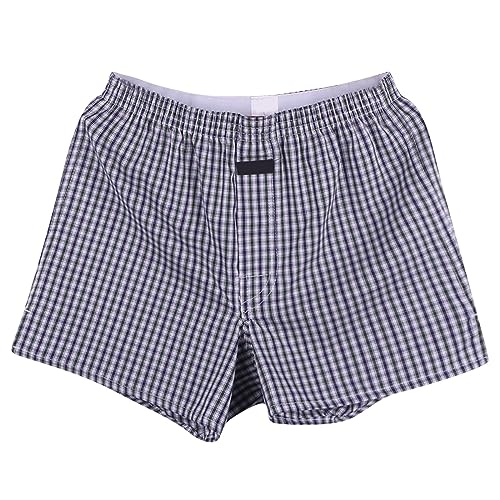 pvucpot Schlafanzughose Kurz Baumwolle Kariert Pyjamahose Shorty Sommer Nachtwäsche Schlafshorts mit Taschen Pyjamahose von pvucpot