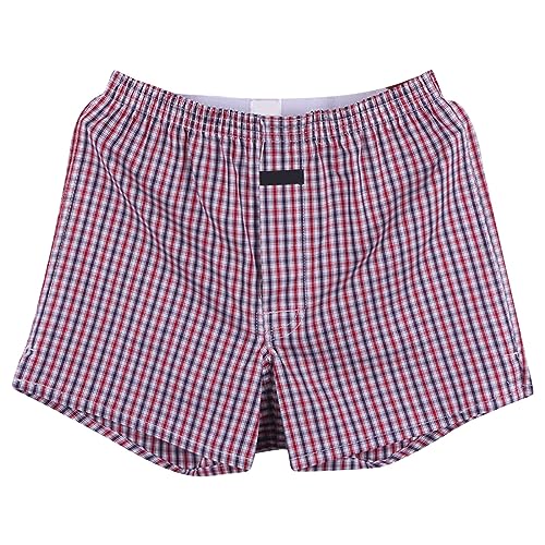 pvucpot Schlafanzughose Kurz Baumwolle Kariert Pyjamahose Shorty Sommer Nachtwäsche Schlafshorts mit Taschen Pyjamahose von pvucpot