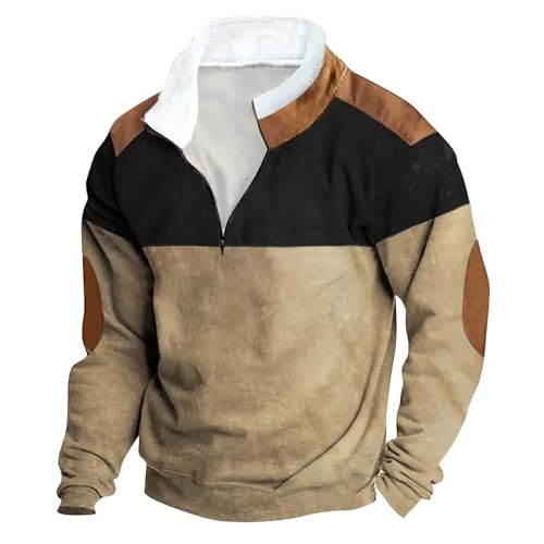 pvucpot Sweatshirt Herren ohne Kapuze Pullover 3D Drucken Casual Langarm Button Classic Sweater Autumn Winter Casual Pulli Langarm Funktionsshirt Winterpullover Streetwear Halloween Kostüm von pvucpot