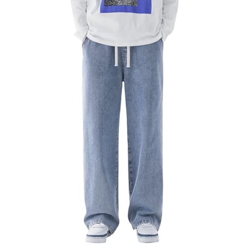 pvucpot Thermojeans Herren Thermohose Schneehose gefütterte Winterhose Winterjeans mit Fleece Jeanshosen Hosen von pvucpot