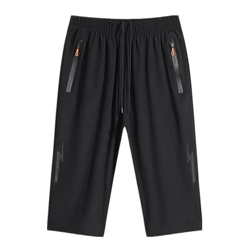 3/4 shorts herren, Kurze Hosen Herren Leicht Baumwolle Kurze Hosen 3/4 Hose Sommer mit Taschen Sommerhose Sporthose Stretch Bermuda Shorts Freizeithose Große Größen Baggy Jogginghose Herrenshorts von pxjsdwe