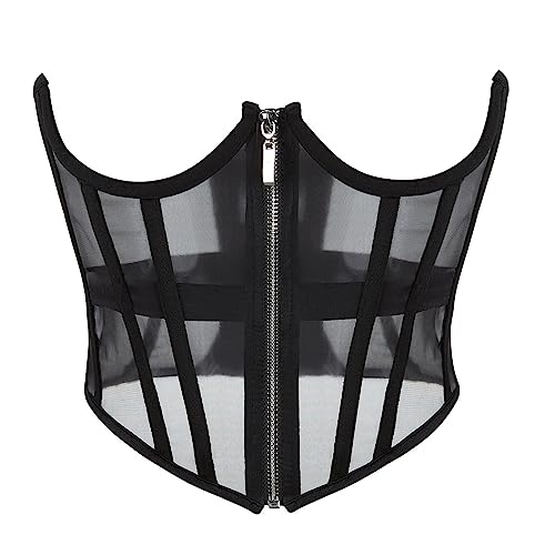 Corsage Damen Bauchweg Sexy Große Größen Schwarz Reizwäsche Bauchweggürtel Corset Top Mit Bh Spitze Glitzer Party Korsett Oberteil Korsage Stark Formend Sport Mit Push Up Lingerie Waist Trainer von pxjsdwe