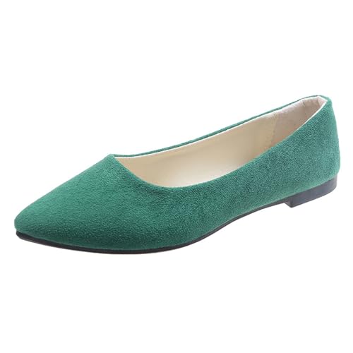 Espadrilles für Herren, Spitze Ballerinas Damen Wildleder Ballerina Schuhe Elegant Leichte Slip On Sommerschuhe Spitzer Zehenpartie Geschlossene Tanzschuhe Weich Bequem Flache Barfußschuhe 40 von pxjsdwe
