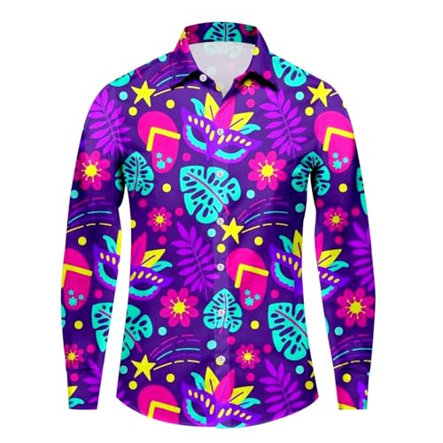 Hippie kostüm männer, Hippie Hemd Herren Casual Club Freizeithemd Hip Hop Retro Langarmhemd 70er Jahre Hemd Blumen Muster Vintage Karneval Hemd 80er Jahre Hemd Business Slim Fit Baumwolle Sommerhemd Hippie kostüm männer, Hippie Hemd Herren Casual Club Freizeithemd Hip Hop Retro Langarmhemd 70er Jahre Hemd Blumen Muster Vintage Karneval Hemd 80er Jahre Hemd Business Slim Fit Baumwolle Sommerhemd von pxjsdwe