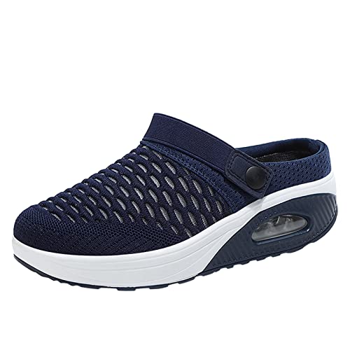 Ortho Relief Winterschuhe, Diabetiker Schuhe Damen Walking Orthopädische Schuhe Air Cushion Slip-On Walkingschuhe Air Cushion Freizeit Mesh Atmungsaktiv Hausschuhe Sandals von pxjsdwe