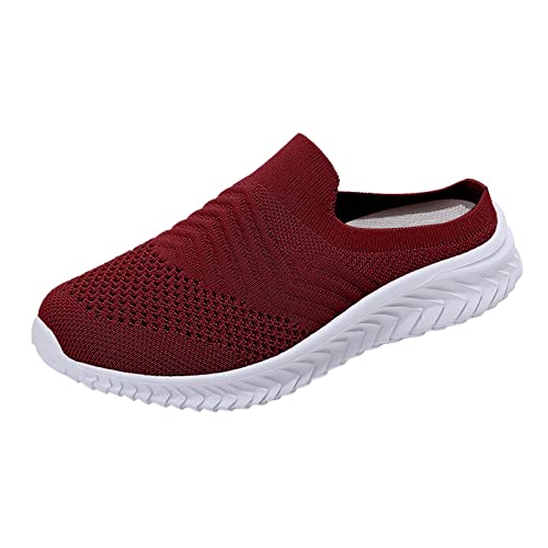 Orthopädische Schuhe Damen Air Cushion Slip On Sneakers Sandalen mit Fussbett Hausschuhe Walking Diabetic Shoes Turnschuhe Freizeit Mesh Atmungsaktiv Sportschuhe Schlupfschuhe Frauen von pxjsdwe