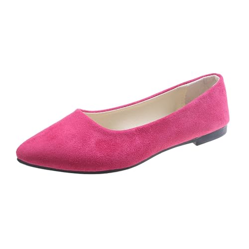 Slip ins for Women, Spitze Ballerinas Damen Wildleder Ballerina Schuhe Elegant Leichte Slip On Sommerschuhe Spitzer Zehenpartie Geschlossene Tanzschuhe Weich Bequem Flache Barfußschuhe 40 von pxjsdwe