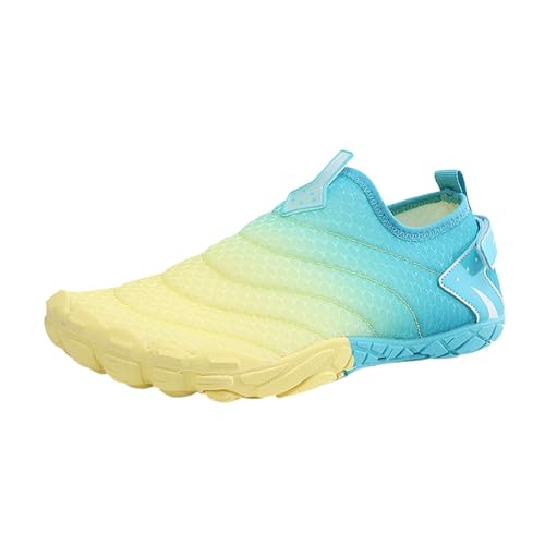 barfuss schuhe damen blau, Unisex Barfußschuhe Damen Herren Sommer Atmungsaktiv Barfuss Schuhe Schnell Trocknend Leicht Wasserschuhe Traillaufschuhe Rutschfest Fitnessschuhe Barfussschuhe Outdoor von pxjsdwe