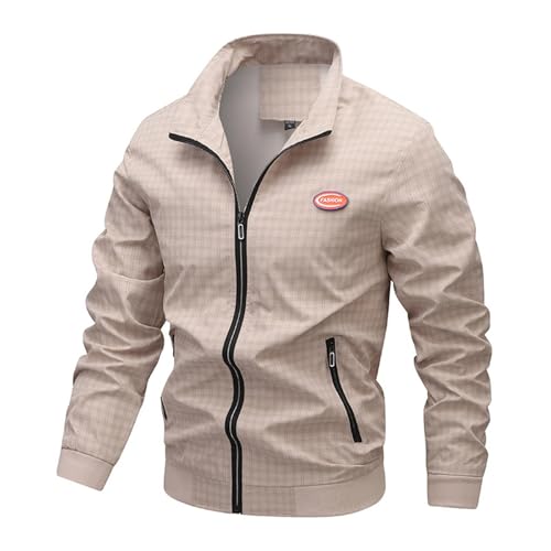 bomberjacke herren schwarz, Sommerjacke Herren XXL mit Reißverschluss Sommer Fliegerjacke Blouson Jacke Outdoor Leichte Bomberjacke Stehkragen Kurz Sportjacke Übergangsjacke Langarm Große Größen von pxjsdwe