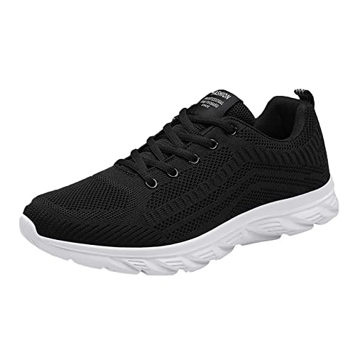 fußball hallenschuhe herren, Sneaker Herren Schwarz Atmungsaktiv Rutschfest Straßenlaufschuhe Walkingschuhe Fitness Outdoor Turnschuhe Weiche Sohlen Leichte Laufschuhe Sportschuhe Running Hallenschuhe von pxjsdwe