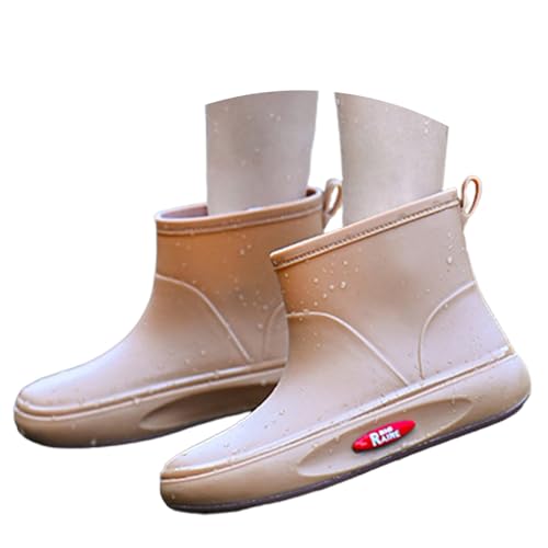 gartenschuhe damen gummistiefel, Gummistiefel Damen Kurz Leicht Bequem Regenschuhe Atmungsaktiv Outdoor Boots Stiefeletten Wasserdichte Rutschfest Regenstiefel Gartenschuhe Garten Weitschaft 37 von pxjsdwe