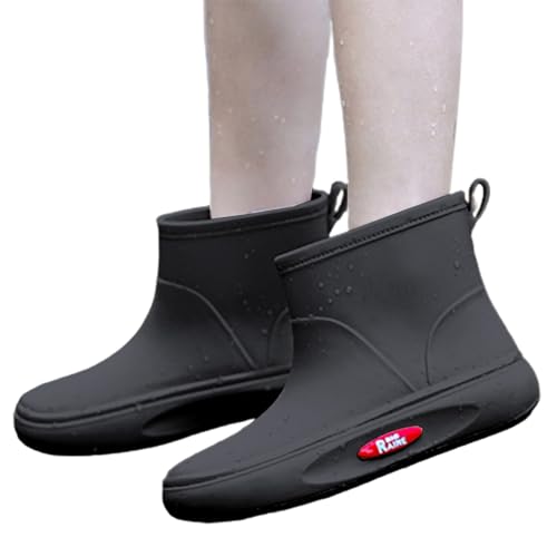 gumischtifel herren, Gummistiefel Damen Kurz Leicht Bequem Regenschuhe Atmungsaktiv Outdoor Boots Stiefeletten Wasserdichte Rutschfest Regenstiefel Gartenschuhe Garten Weitschaft Reitstiefel 38 von pxjsdwe