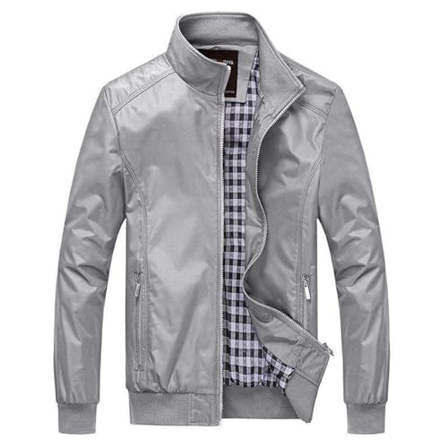 herren blouson jacke sommer, Jacke Herren Sommer Kurz Leichte Sommerjacke Übergangsjacke Stehkragen Bomberjacke Sportjacke mit Reißverschluss Outdoor Fliegerjacke Blouson Sport Casual Bikerjacke von pxjsdwe