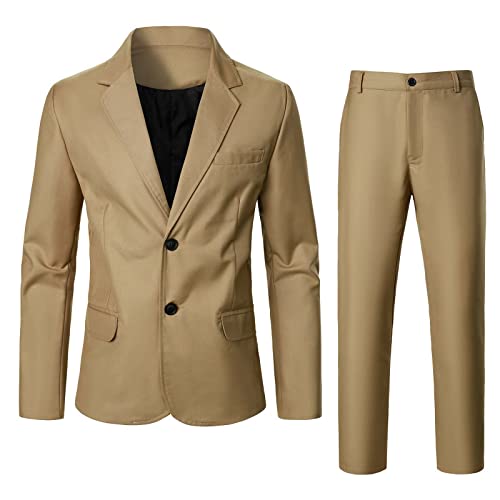 pxjsdwe Herren Anzug 2 Teilig Hochzeit 2 Teilig Hosenanzug Anzug Set Business Modern Blazer Sakko Hose mit Knopf Slim Fit Anzüge Anzugjacke Langarm Herrenanzug Set Regular Fit Schwarz Jacke von pxjsdwe