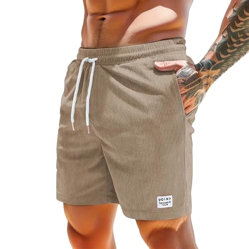 pxjsdwe Herren Short, Corduroy Shorts Herren Sommer Stretch Kurze Hosen Baumwolle Elastische Taille Kurz Cordhose Leicht Strand Kordelzug Freizeitshorts Sommershorts mit Taschen pxjsdwe Herren Short, Corduroy Shorts Herren Sommer Stretch Kurze Hosen Baumwolle Elastische Taille Kurz Cordhose Leicht Strand Kordelzug Freizeitshorts Sommershorts mit Taschen von pxjsdwe