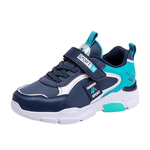 pxjsdwe Jungen Schuhe, Unisex-Kinder Turnschuhe Fitness Modische Hallenschuhe Sneaker rutschfest Mesh Atmungsaktiv Sportschuhe Laufschuhe mit Klettverschluss Leicht Jungen Freizeitschuhe Kinderschuhe von pxjsdwe