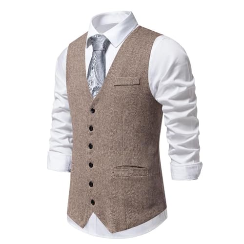 pxjsdwe oktoberfest herren jacke, Herren Trachtenweste Slim Fit Oktoberfest Trachtenjacke Elegant Stehkragen Trachtengilet Vintage Ärmellose Trachten Weste Retro Casual Trachtenwesten Lodenweste 3XL von pxjsdwe