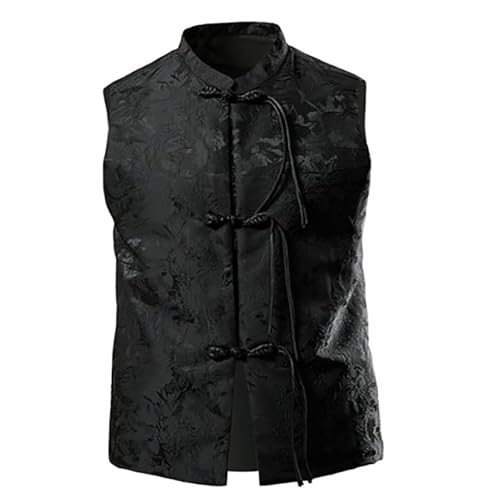 pxjsdwe weste tracht, Trachtenweste Herren Oktoberfest Outfit Ärmellose Stehkragen Trachtenwesten Slim Fit Trachtengilet Elegant Vintage Trachten Weste Retro V-Ausschnitt Trachtenjacke Gilet 3XL von pxjsdwe