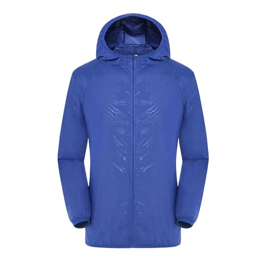 regenjacke damen sommer, Regenjacke Damen Herren Leicht Dünne Sommerjacke Wasserdicht Atmungsaktiv Regenmantel mit Kapuze Faltbar Regenjacken Windbreaker Sport Fahrrad Winddicht Outdoorjacke XXL von pxjsdwe