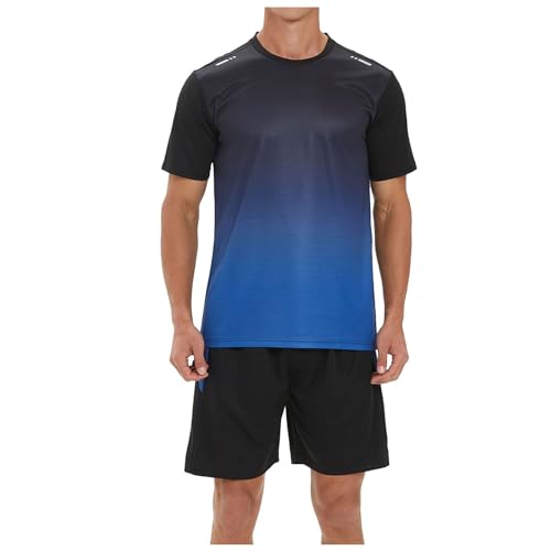 Schlafanzug Jungen kurz 176, Schlafanzug Herren Baumwolle Kurz Zweiteiliger Pyjama Set Bequeme Sommer Nachtwäsche Weich Kurzarm T-Shirt und Shorty Schlafanzughose Casual Schlafanzüge Pyjama-Set von pxjsdwe