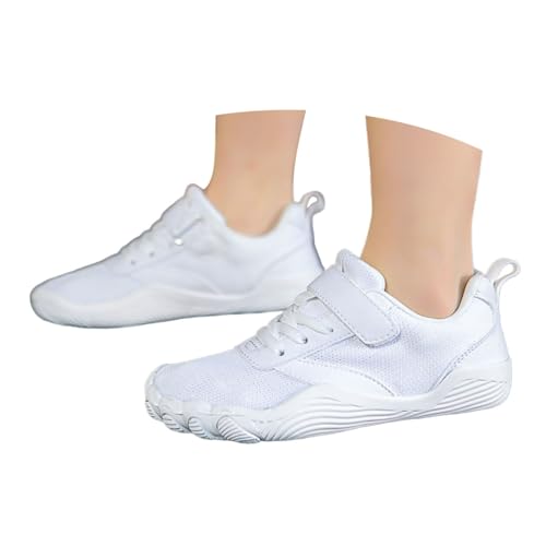 schuhe breite füße, Unisex Kinder Barfussschuhe Breite Junge Mädchen Barfußschuhe Atmungsaktiv Leicht Laufschuhe Weich Rutschfest Wanderschuhe Sneaker Outdoor Sportschuhe mit Klettverschluss 30 von pxjsdwe