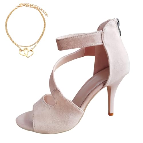 tanzschuhe damen silber, Latein Tanzschuhe Für Damen Bequem Blockabsatz Spangenpumps Slingback Elegant Sandalen High Heels Spitze Riemchenpumps Pumps Schwarz mit Absatz Spitzenschuhe Hohe Schuhe von pxjsdwe