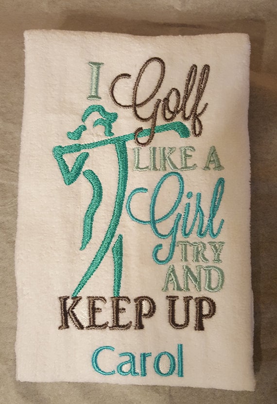 Damen Personalisiertes Golf Handtuch von q300119