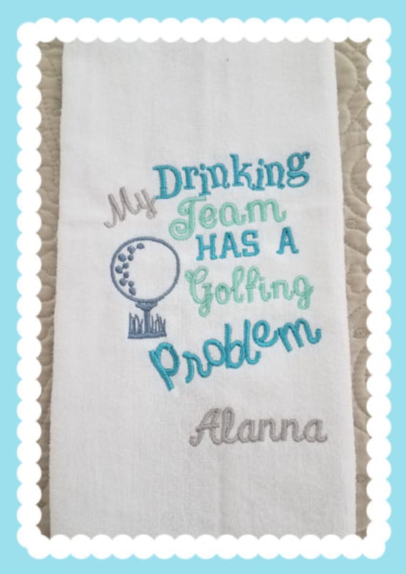 Personalisiertes Golf-Handtuch - Trinkproblem von q300119