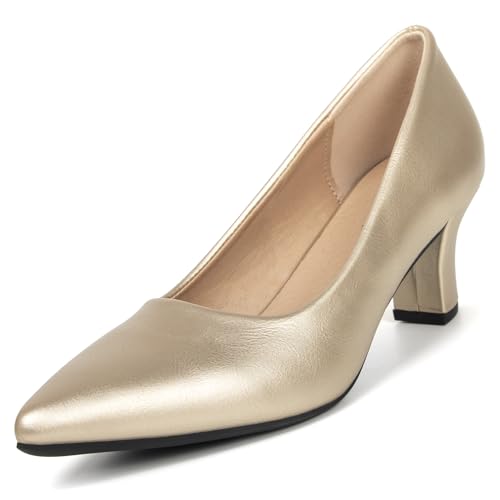 qibusleen Elegante Pumps mit niedrigem Absatz für Damen, 2,3 Zoll Elegante Schuhe Damen für alle Gelegenheiten von qibusleen