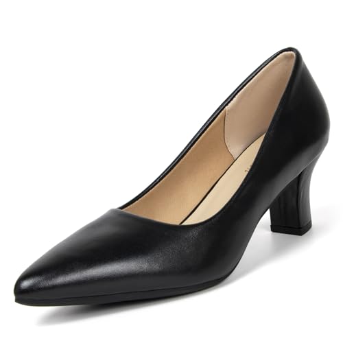 qibusleen Elegante Pumps mit niedrigem Absatz für Damen, 2,3 Zoll Elegante Schuhe Damen für alle Gelegenheiten von qibusleen