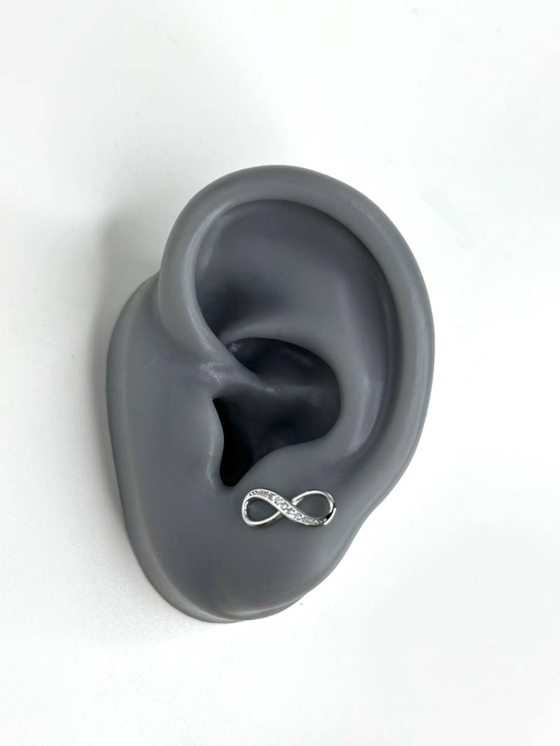 Elegant Infinity Earrings Made Of 925 Silver With Sparkling Zirconia - A Symbol Eternal Love, Friendship & Connection Elegant Infinity Earrings Made Of 925 Silver With Sparkling Zirconia - A Symbol Eternal Love, Friendship & Connection von qickimickiDE