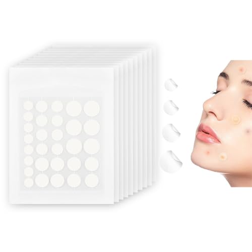 300 Stück Pimple Patch, Unsichtbare Natürliche Akne Patches, Pickel Patch Unsichtbare Hydrokolloid Akne Pimple Patch, Pickelentferner mit schneller Wirkung, Wasserdicht Absorptions Pickel Patch von qijiefenCC