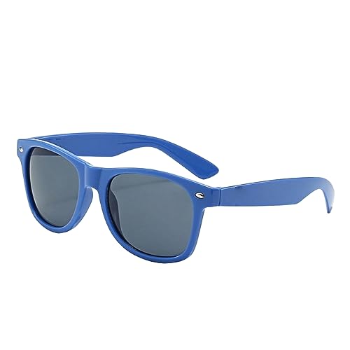 qinqilanqi-S Sonnenbrille Männer Non-Polarized Sonnenbrille für Frauen Retro Sonnenbrille Fahren Angeln UV-Schutz(Blau/Schwarz Grau) von qinqilanqi-S