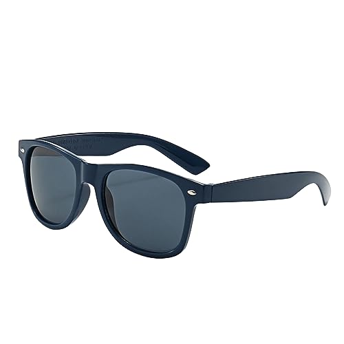 qinqilanqi-S Sonnenbrille Männer Non-Polarized Sonnenbrille für Frauen Retro Sonnenbrille Fahren Angeln UV-Schutz(Dunkelblau/Schwarz) von qinqilanqi-S