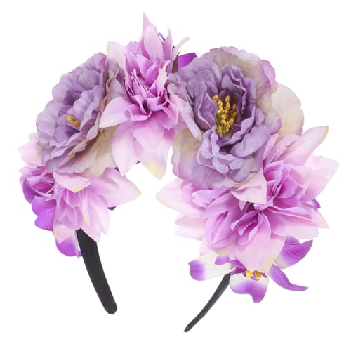 Blumen-Stirnband, Cosplay-Stirnband, Blumen-Haarschmuck, floraler Kopfschmuck für Damen, Abschlussball-Stirnbänder für Damen, Haardekoration, Teeparty, Stirnband, Abschlussball, Kopfschmuck, florale von qiqiaollo