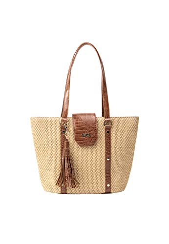 qisha Women's Shopper Bag, Kamel BEIGE von qisha