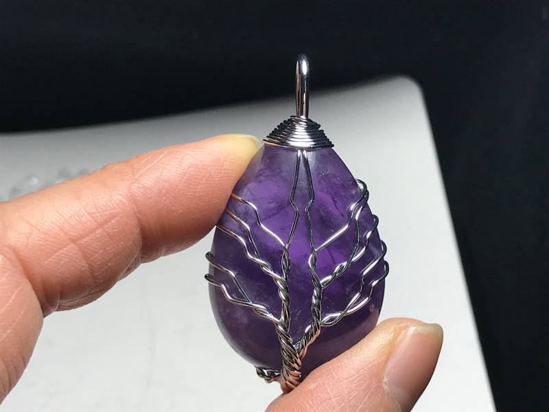 Natürlicher Edelsteinanhänger, Handgefertigter Pendant, Reiki-Heilung #031220 von qiuhaocrystal