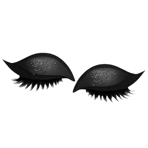 qixeuoa Augen Make Up Sticker,2 In 1 Wiederverwendbare Augen Make Up Aufkleber,Wiederverwendbare Eye Lazy Make Up Aufkleber,Für Alle Lidschatten Hochzeit,Paty,Kostüm von qixeuoa