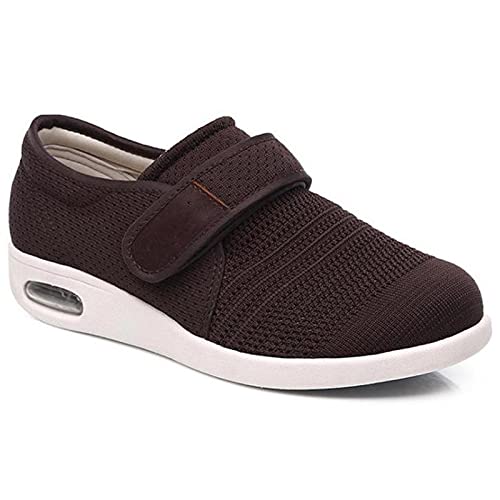 qmj Diabetische Orthopädische Schuhe Herren Comfy Outdoor Sneakers Extra Breite Schuhe Für Geschwollene Füße Arthritis Ödema Diabetische SchuheXRDSHY,Brown-44 von qmj