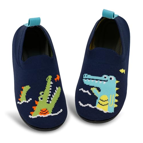 qpyysz Hausschuhe Kinder Junge Kinderhausschuhe Turnschläppchen Jungen Barfuß Kindergarten Hausschuhe Pantoffeln Atmungsaktive Rutschfest Lauflernschuhe von qpyysz