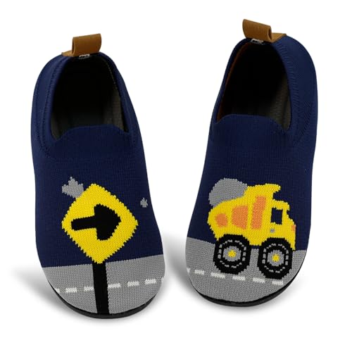 qpyysz Hausschuhe Kinder Junge Kinderhausschuhe Turnschläppchen Jungen Barfuß Kindergarten Hausschuhe Pantoffeln Atmungsaktive Rutschfest Lauflernschuhe von qpyysz