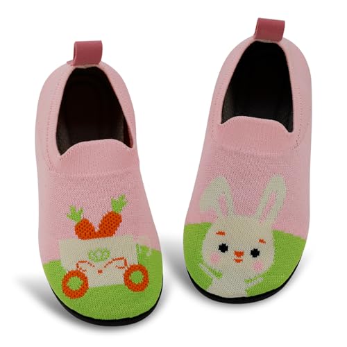 qpyysz Hausschuhe Kinder Junge Mädchen Turnschläppchen Jungen Barfuß Kinder Hausschuhe Einhorn Dino Fuchs Pantoffeln Atmungsaktive Rutschfest Lauflernschuhe von qpyysz