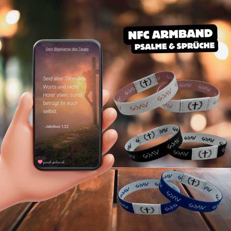 Nfc Armband | Psalme Und Sprüche Taufgeschenk Kommunion Konfirmation Nfc Armband | Psalme Und Sprüche Taufgeschenk Kommunion Konfirmation von qrcodegalerie