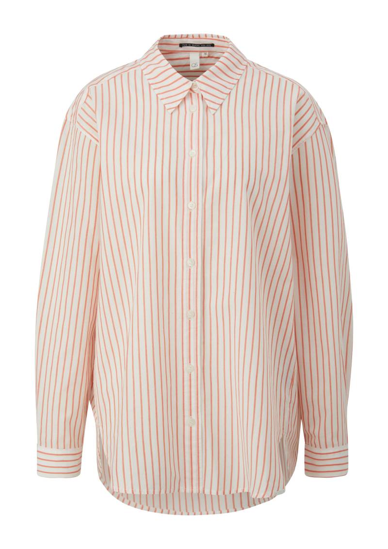 qs - Bluse orange|weiß - Gr. - 42 von qs